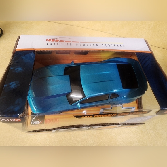 REV ROLLERS 2012 Chevy COPO Camaro Blue Variant Friction Powered Vehicle NIB - Picture 3 of 4